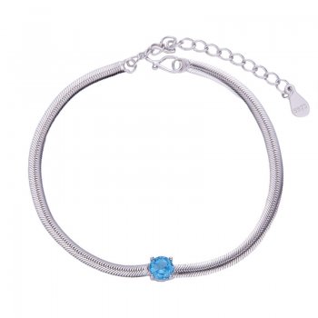 S925 Sterling Silver Gemstone Bracelet for Women Simple Stylish and Versatile Jewelry